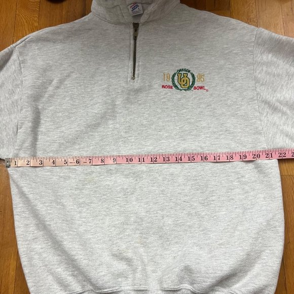 Vintage Jerzees Oregon Ducks Zip Pullover - Picture 4 of 5